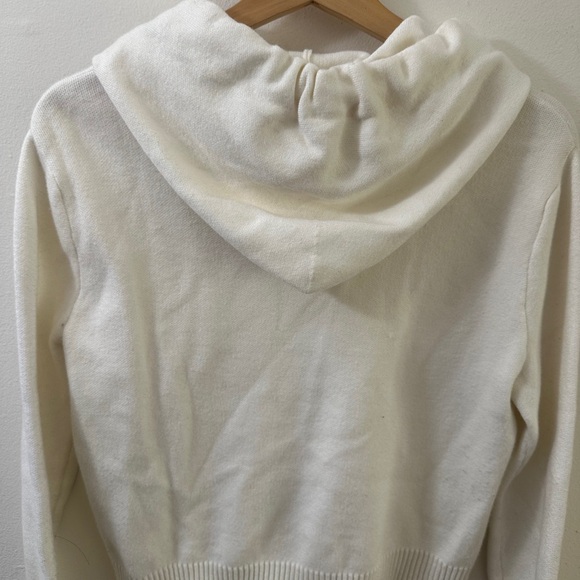 ZARA Black Crystal Glitter Drawstring White Sweater SIZE SMALL Glitzy Extra Wide - Picture 9 of 11